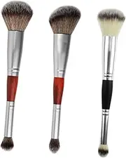 FOMIYES 3pcs Makeup Brushes Double-head Face Makeup Brush Set for Women Eyeshadow and Blush Applicator Professional Cosmetic Supplies