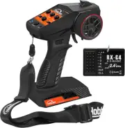 Hobby Fans RC Radio System 4CH 2.4G RC Transmitter with Receiver and Lanyard ...