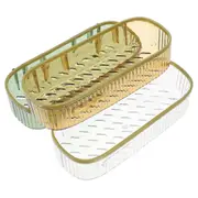 Bathroom Shower Organizer Wall Mounted Bathroom Holder Space Saving Shampoo Storage Amber 24.50X9.70X6.20CM 3Pcs