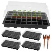 Seedling Trays Seed Starter Tray, 5-Pack Mini Propagator 40-Cell 5-Pack Clear