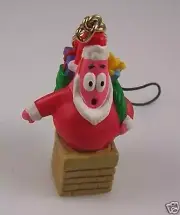 Sponge Bob cell phone charm Santa strap finding Patrick