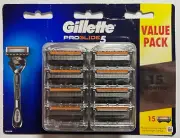 Gillette Proglide5 Cartridges Blades Refills Pack 15 Pack . RRP$99.