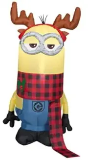 Christmas Airblown Inflatable Kevin w/Antlers Headband and Scarf Universal,