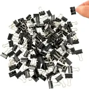 120Pcs Mini Binder Clips, 5/8 inch(15mm), Paper Clamps Small Small, Black