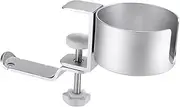 GLSTOY Table Side Cup Holder Desktop Cup Drying Rack with Headphone Holder Gaming Headset Holder Headphone Hanger Holder Desk Headset Hanger Desk Headphone Hanger Silver Aluminum Alloy