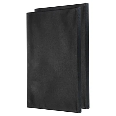 2 Pcs Paint Canvases Rectangle Wood Frame Blank Art Board Panels Black 8x12 Inch