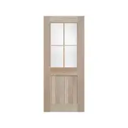 Parkwood 2100 x 1000 x 38mm Internal Barn Door Pine Stain Translucent Glass SQPAR63
