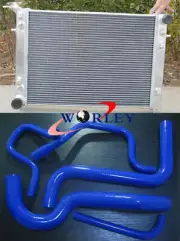 3 ROW Aluminum radiator & hose FOR Holden Commodore VN VG VP VR VS V6 3.8L BLUE