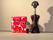 Wine Set | Alessi Corkscrew + Bottle Stopper Anna G. + Marimekko Paper Napkins
