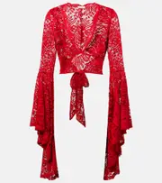 [Alexandra Miro] Alexandra Miro Talia lace top AU 14 red
