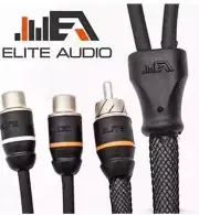 Elite Audio Premium 100% OFC Copper 2 Female 1 Male Y-Adapter Noise Reducing RCA