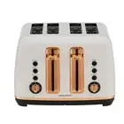 Morphy Richards Ascend Rose Gold 4 Slice Toaster Matte 28X31X21cm White - Rose G