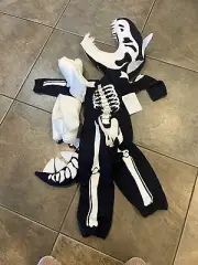 Pottery Barn Kids Halloween Glow-in-the-Dark Dino Skeleton 7 8 New w tags