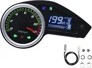 KIADZIE Motorcycle Speedometer Tachometer Multifunction LCD Digital Instrument for Honda Off Road XR150 XR150L XL150 CG150 GY200(with Sensor)