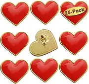 [MIDLE] 12/25/50/100Pcs Valentine's Day Heart Love Lapel Pins Bulk - Metal Heart Health Brooch Badge For Men Women Clothes Bags Hats