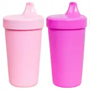 Re-Play Recycled Sippy Cups - light pink & dark pink (2pk)