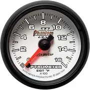 Autometer 2-1/16" Pyrometer, 0-1600 ｡F, Stepper Motor, Phantom II (7544)