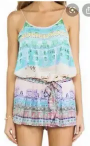 Camilla Franks Jodphur Pastel Shoestring Playsuit Size 2 12 Medium $4 EXPRESS