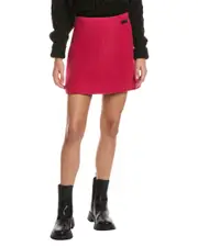 GANNI Twill Wool-Blend Suiting Skirt