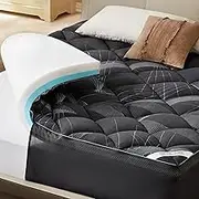 King Mattress Topper Mattress Pad, Grey