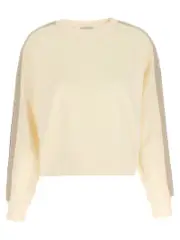 [Moncler] Moncler-Crochet Felpe Bianco-Donna L