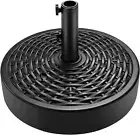 Best Choice Products Fillable Umbrella Base Stand, Round Faux Wicker Plastic