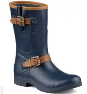 Sperry Top-Sider Women's Walker Fog Rain Boot Navy Size 9 - Motorcycle Style