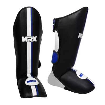MRX Shin Guards Pads for Boxing MMA Muay Thai With Extra Padding Embossed Design