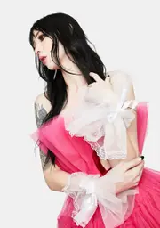 Gone Ghost Sheer Ruffle Cuffs