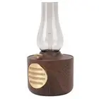 (Wood Grain)Desk Lamp Speaker Retro Kerosene Lamp Shaped Decorative Night