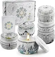 Candles for Home Scented, Natural Soy Wax, Stress Relief Gifts for Women, 6 Pack Aromatherapy Candle Sets, Ideal for Birthday, Mother's Day, Anniversary, Christmas
