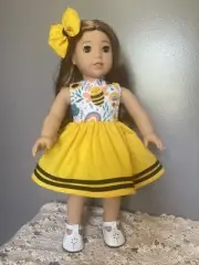 Handmade Bumble Bee dress For 18 Inch Doll