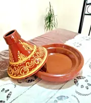 Food Safe Large Moroccan Tagine - Minor Flaws, Final Sale handmade tajine morocc
