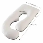 Pregnancy Velvet Pillow Maternity Belly Contoured Body J Shape Extra Large Grey