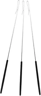 HANABASS 3pcs Stainless Steel Puppet Control Rod Interactive Arm Handles for Puppets for Stage Performances and Theater