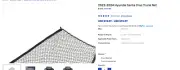 Rear Trunk Bed Envelope Style Mesh Cargo Net for Hyundai Santa Cruz 2022-2024