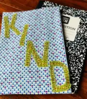 Composition Book with Handmade Fabric Cover -New!