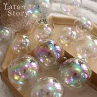 在飛比找樂天市場購物網優惠-北歐圣誕裝飾品泡泡球玻璃球套裝球多彩擺件圣誕創意裝飾品掛飾
