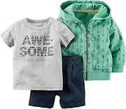 [Carter's] Baby Boy 3-Piece Cardigan Set (9 Months, Green)