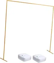 Kisangel Square Backdrop Stand for Arch Wedding Arch Frame with Water Bag Stable and Easy Installation for Party Decoration