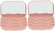 EPIGEIST 2Pcs Portable Eyelash Organizer Box Durable False Eyelash Storage Holder for Clean and Organized Collection Lightweight and Practical Eyelash Case