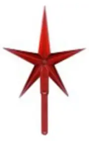 Plastic~~ Red Large Star~~ for CERAMIC CHRISTMAS TREE