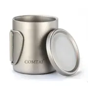 High Quality Water Cup Mug W/ Storage Bag Bottle Tea Coffee Drinks Titanium