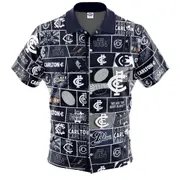 AFL Fanatics Button Up Polo Shirt - Carlton Blues - Aussie Rules