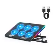 RGB Laptop Cooling Pad Gaming Laptop Cooler Laptop LED Fans Cooling Stand