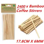 2400 Wooden Coffee Tea Stirrers Stirrer Waxing Craft Paddle Pop Sticks Cafe Shop