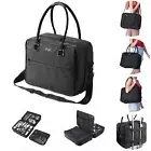 Byootique Makeup Bag Soft Sided Cosmetic Train Case 2 Layer Hangbag 4 Pouches