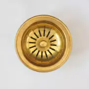 Unlacquered Brass Strainer Sink, Drainer sink, Removable Drain Basket, Kitchen
