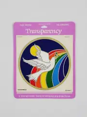 Vintage 1979 Dove Of Peace By Illuminations Transparency Stained Glass Decal