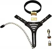 HCUDFN BDSM Chastity Belt For Women With Removable Vaginal Butt Plugs Female Chastity Device Bondage Set For Women Couples Bondage Games Costumes(S)